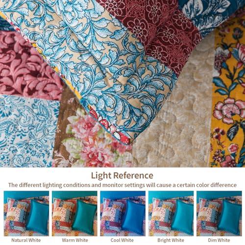 VAPUTAR 100% Cotton Face Quilt Queen Size Bedding Set, Farmhouse Coverlet by VAPUTAR - Used condition - Image 6