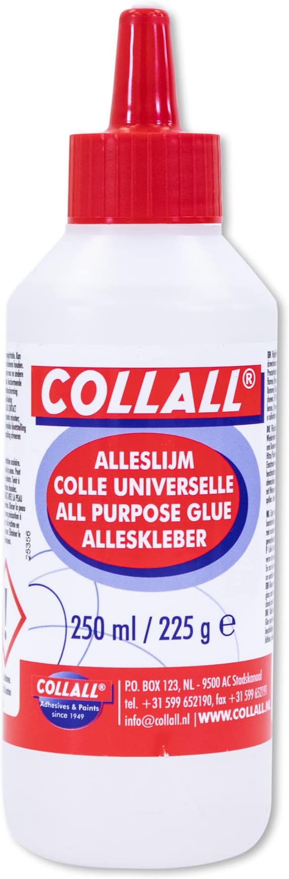 Collall Purpose Glue-Prefect for Arts, Crafts & DIY-Transparent, Fast Drying & Strong Bond-Adults & Kids Use-for Paper, Card, Cork, Wood, Glass, Ceramics, Leather, Felt & More (250ml), 17.3 x 5 x 5 cm