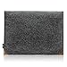 Lavievert Gray Felt Case Bag Sleeve Protector with Authentic Triangle Leather Flap and Copper Metal Corner for Apple 11