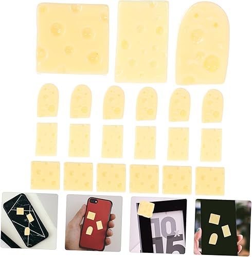 Miniatura 2 de Alasum 60 piezas de mini queso simulado de escritorio de juguetes artificiales para mini juguetes de comida falsos pasteles falsos alimentos queso
