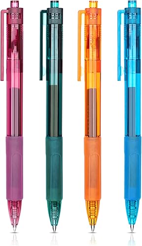 Bolígrafos de gel, punta fina (0.020 pulgadas), con tinta negra de secado rápido, bolígrafos retráctiles de tinta rodante, bolígrafos de tinta suave