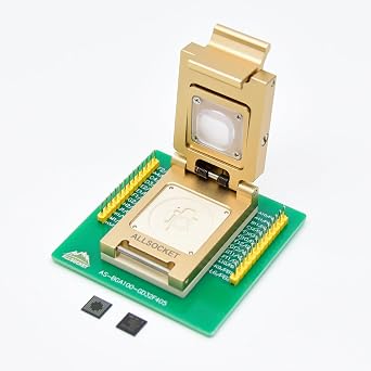 BGA Package Socket Reader,[AS-BGA100-GD32F405]Customized Adapter Clamshell Style Programming Adapter(BGA100 Adapter,for GD32F405VGH6 Package)