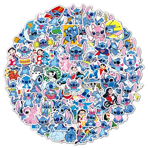 Image of Lillo and Stitch Aesthetic Vinyl Journal Stickers for Phone Case,Laptop,Notebook,Water Bottle,Etc Self-Adhesive Stickers Set of 50 (Lillo and Stitch) 23X30X23 Cm