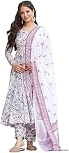 KD Women Floral Print Anarkali Kurta with Pant and Dupatta Set Anarkali Kurti for Women