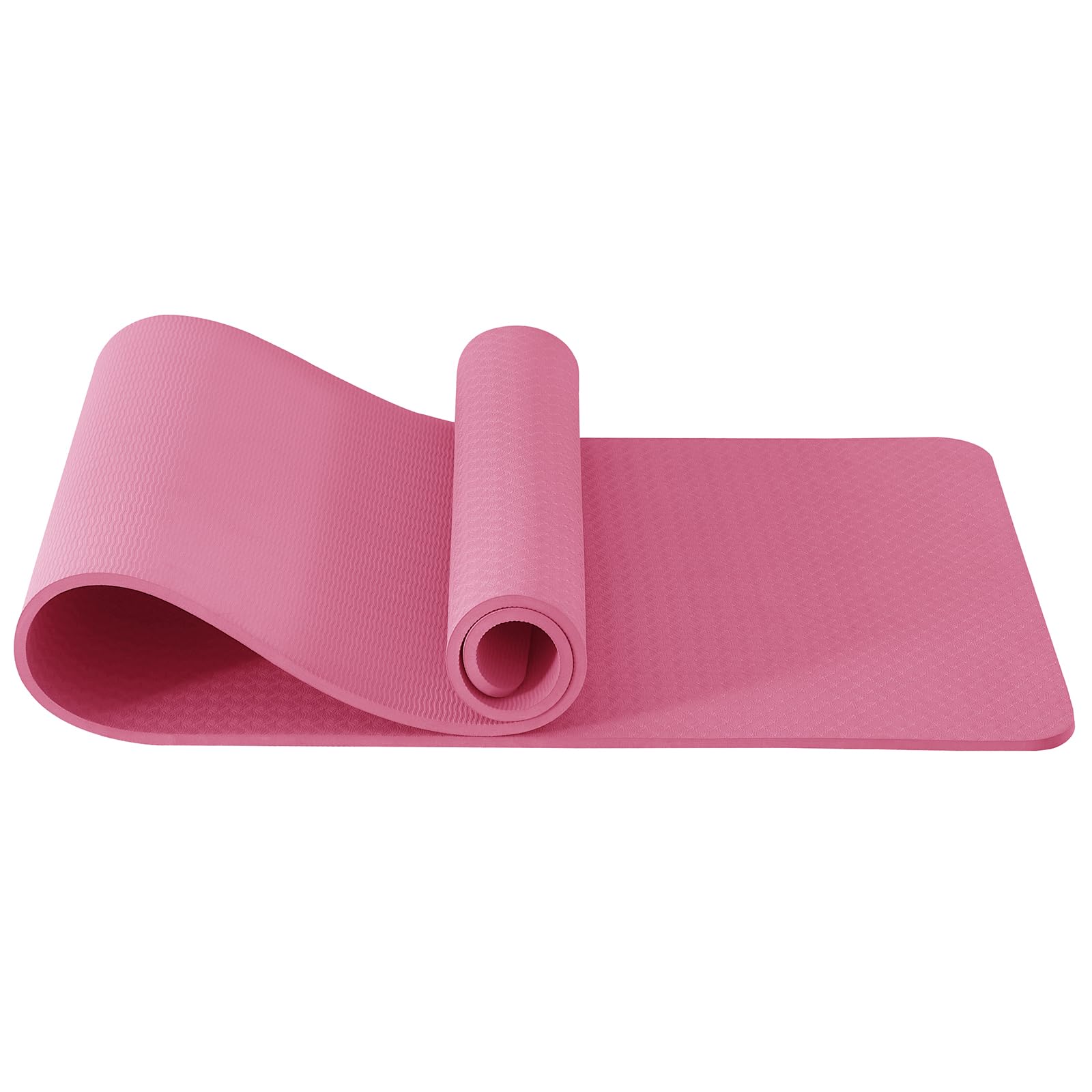Good Nite Yoga Mat Exercise Mats Workout Pilates Fitness Mat for Women Men Non-Slip Thick 10mm High Density Gymnastics Mats with Carry Strap Tpe 183 x 61 x 1cm