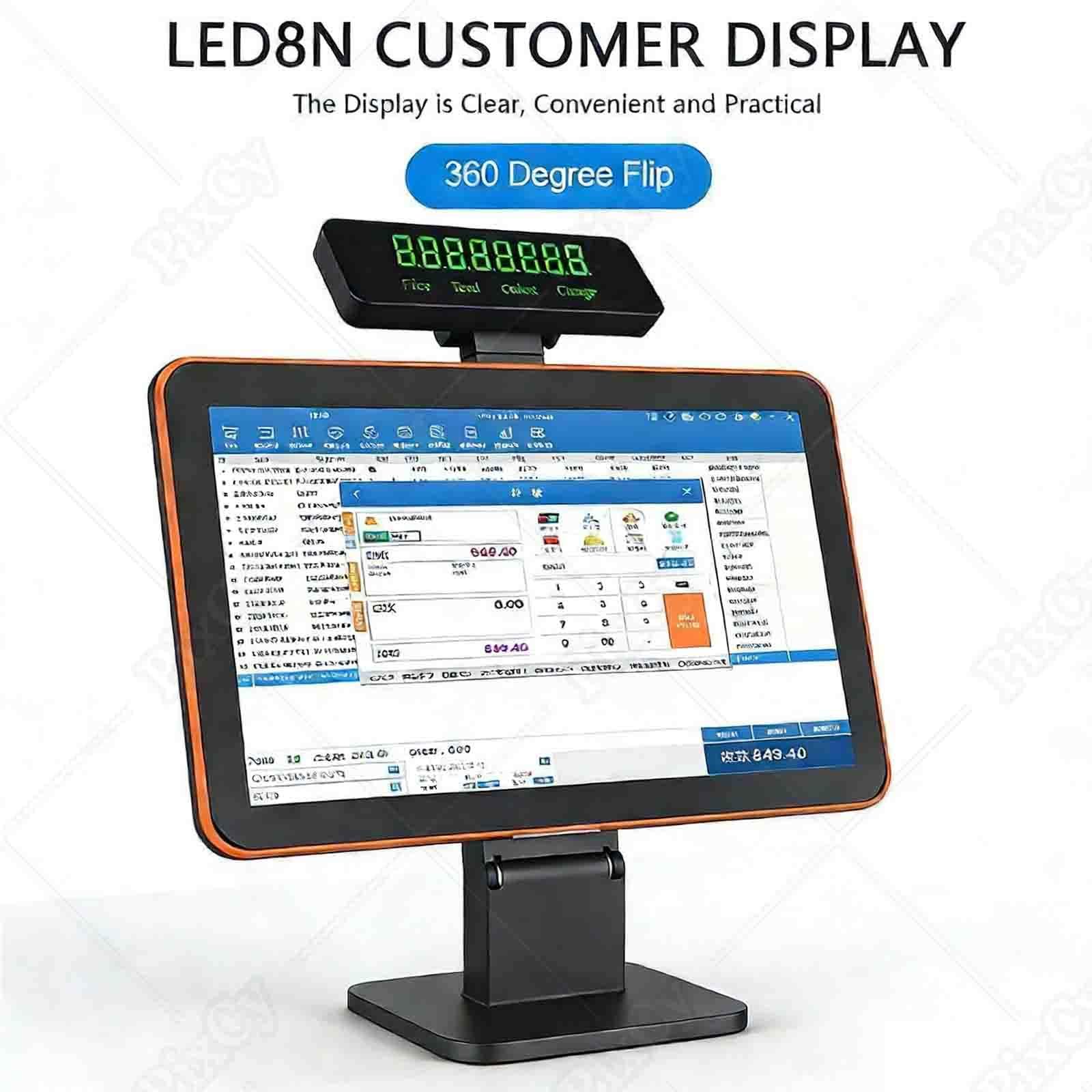 PixCy Cajas Registradoras Comercio,Tpv Comercio Completo,15,6" Touch Screen + 58mm Impresora Térmica + Cajón Automático,Gestión Inventario + Pago Múltiple,Dueños Tiendas/Comerciantes Single