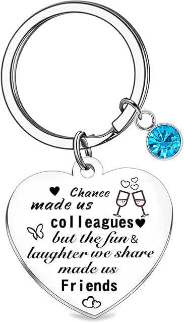 Leaving Gifts for Colleagues Keyring Gifts Chance Made Us Colleagues,Best Coworker Gift Thank You Gift Keychain for Women Work Bestie Friend Leaving,Appreciation Keyring Gift with Gift Box