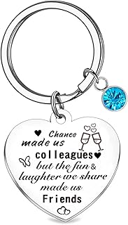 Leaving Gifts for Colleagues Keyring Gifts Chance Made Us Colleagues,Best Coworker Gift Thank You Gift Keychain for Women Work Bestie Friend Leaving,Appreciation Keyring Gift with Gift Box