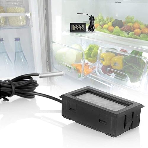 Miniatura 3 de Termómetro digital LCD de 4 piezas, temperatura Fahrenheit, termómetro digital LCD para nevera, cable de 3.3 ft con sonda para nevera, congelador,