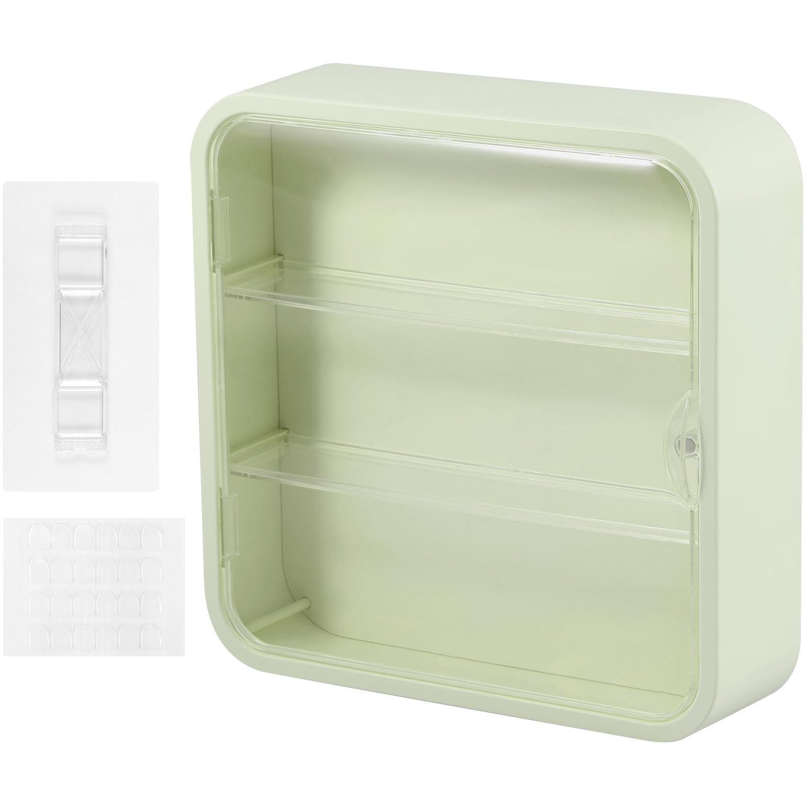 Wandvitrine Für Sammlerfiguren – 30x30x8 Cm, Transparent, 3 Ebenen – Staubdicht Mit Magnetischer Tür