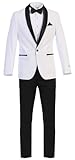 Elegant Men's Two Piece Slim Fit Shawl Tuxedo for all occasions INCLUDES A FREE BOW TIE…