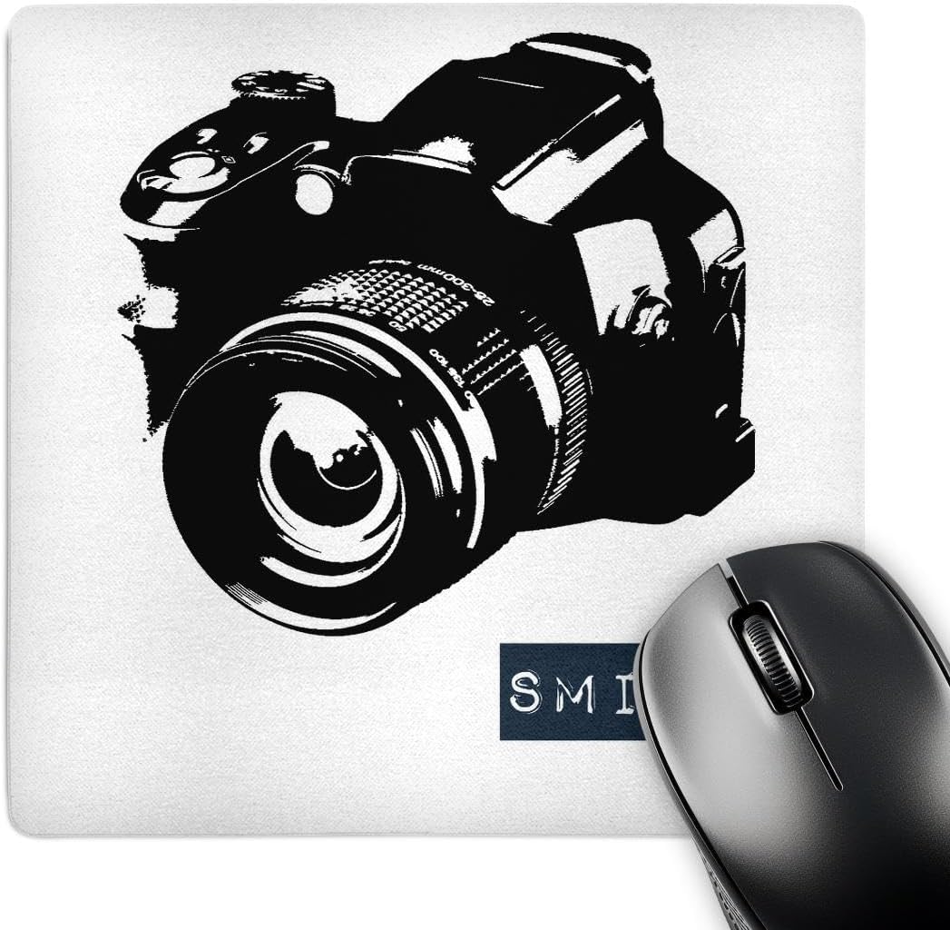 3dRose LLC 8 x 8 x 0.25 Inches Smile Camera Photographer Art Mouse Pad (mp_152056_1)