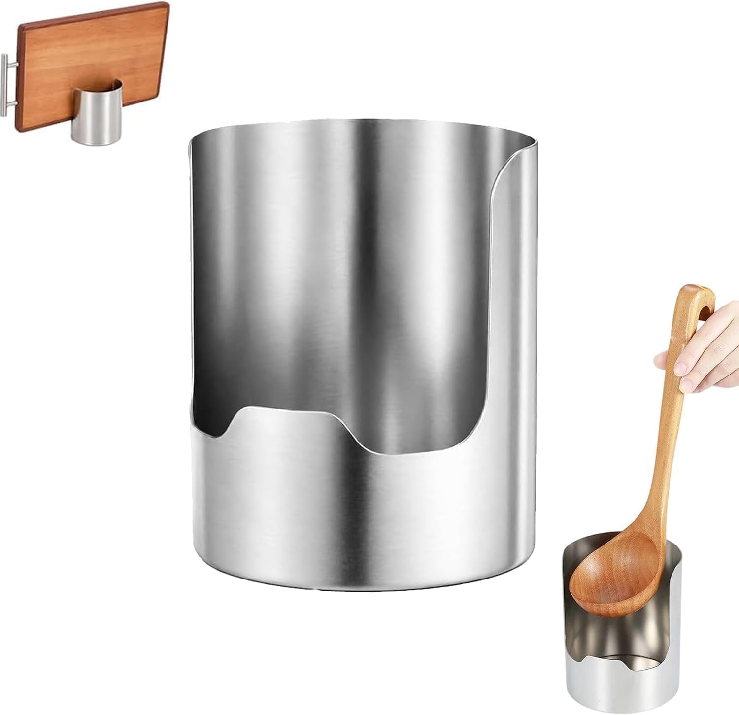 Szoziank Multi-functional Kitchen Utensil Holder, Holds Pot Lids, Spatulas & Cutting Boards, Heavy Duty Thickened Stainless Steel, Space‑saving, Kitchens Gadget Rack, For Cooking Utensils