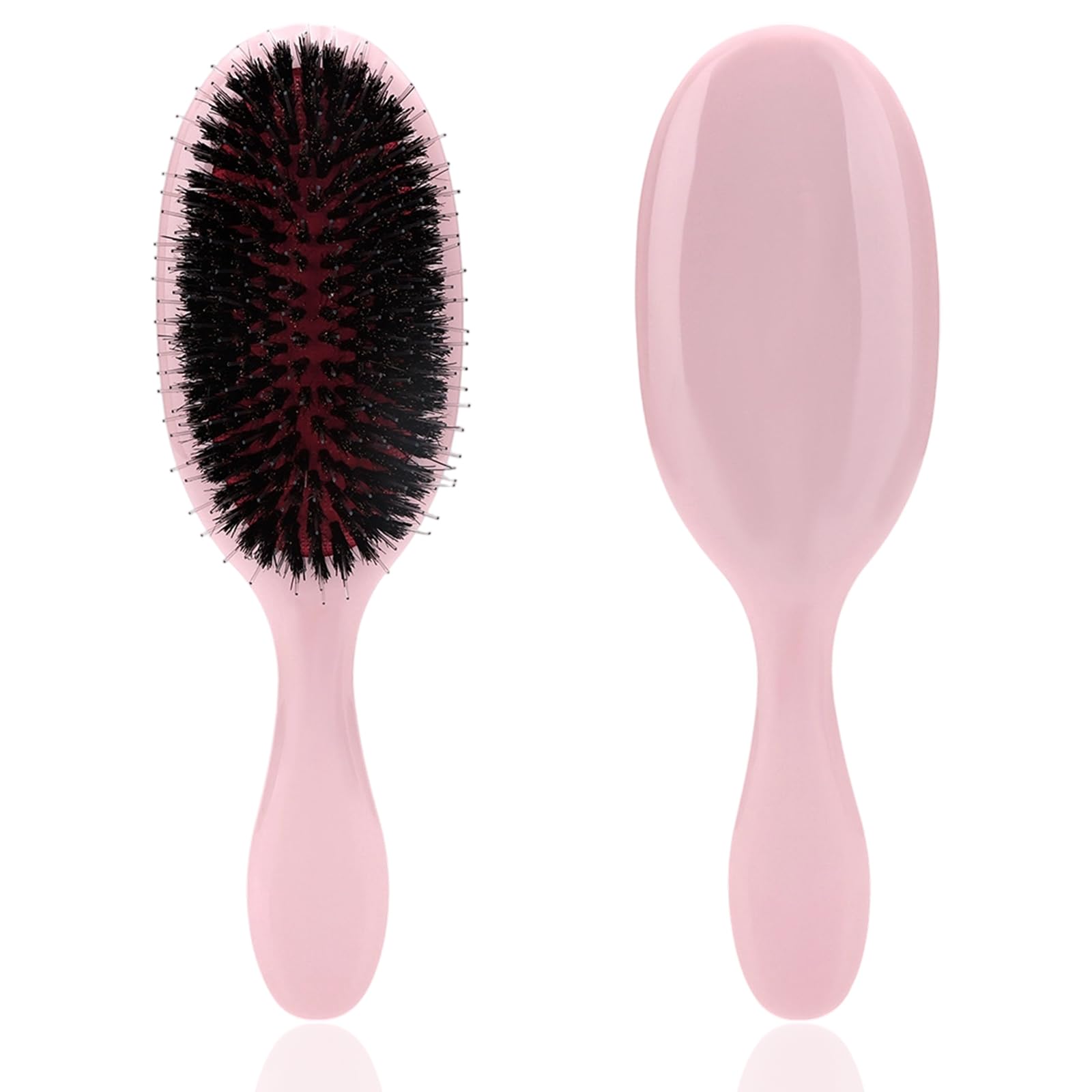 2 Pcs Hair Extension Brush Boar Bristle Hair Brush Used To Reduce Breakage And Knotting, Soften, Comb And Straighten Hair