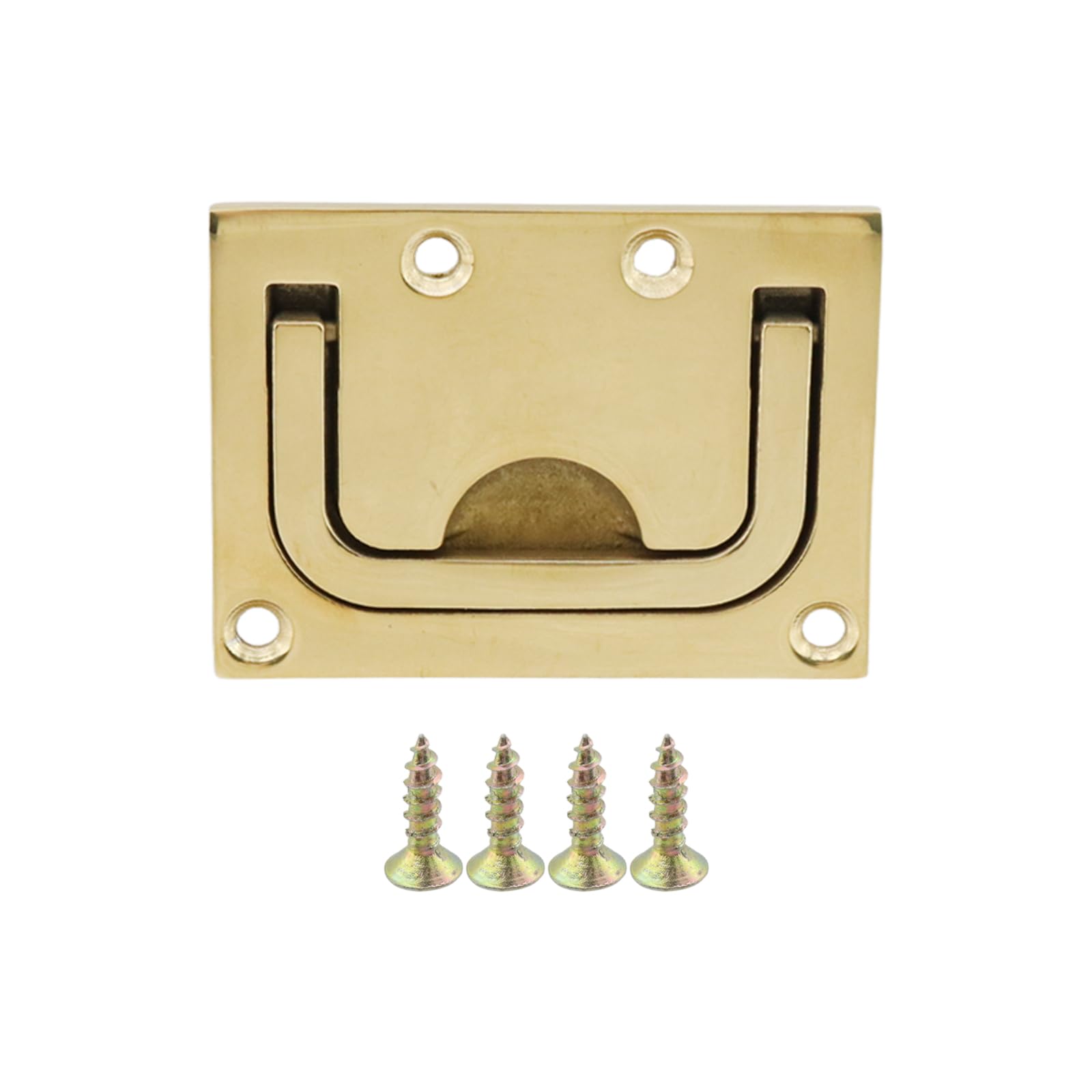 FarBoat 2 Pcs Boat Hatch Flush Ring Pull, Recessed Door Pulls, Gold
