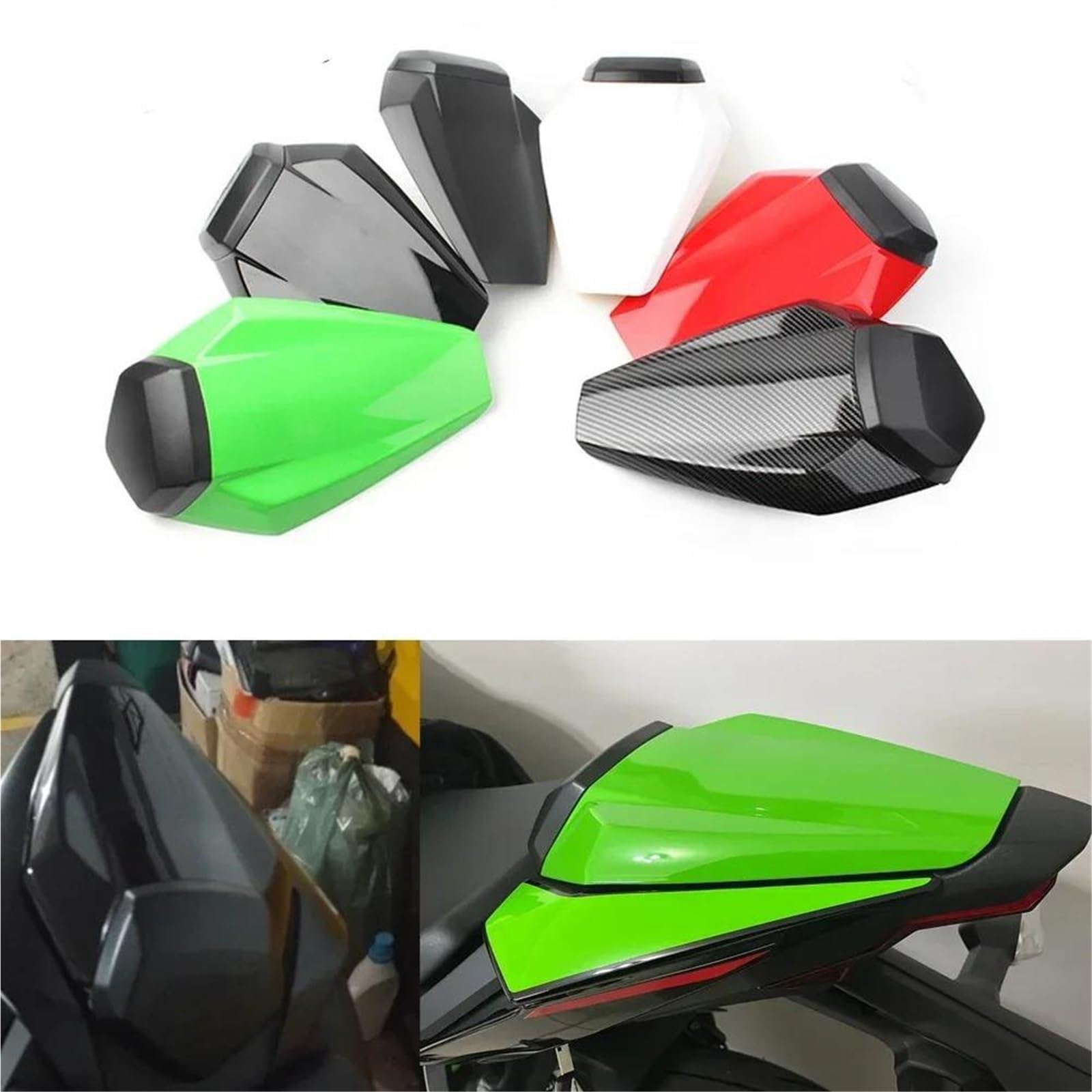 Carenatura Sezione Coda Coprisella Posteriore Monoposto (Cowl) E Codone Per Kawasaki Per Ninja Per ZX6R Per ZX-6R 636 (2019-2024)(Verde)