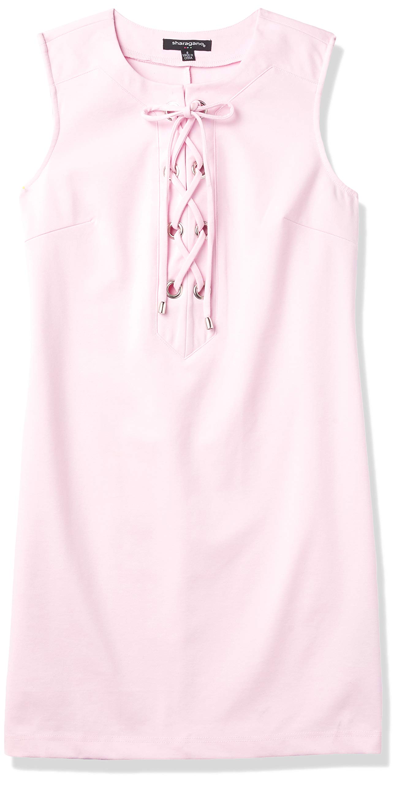 SharaganoWomen's Sleeveless Tie Front Ponte Dress