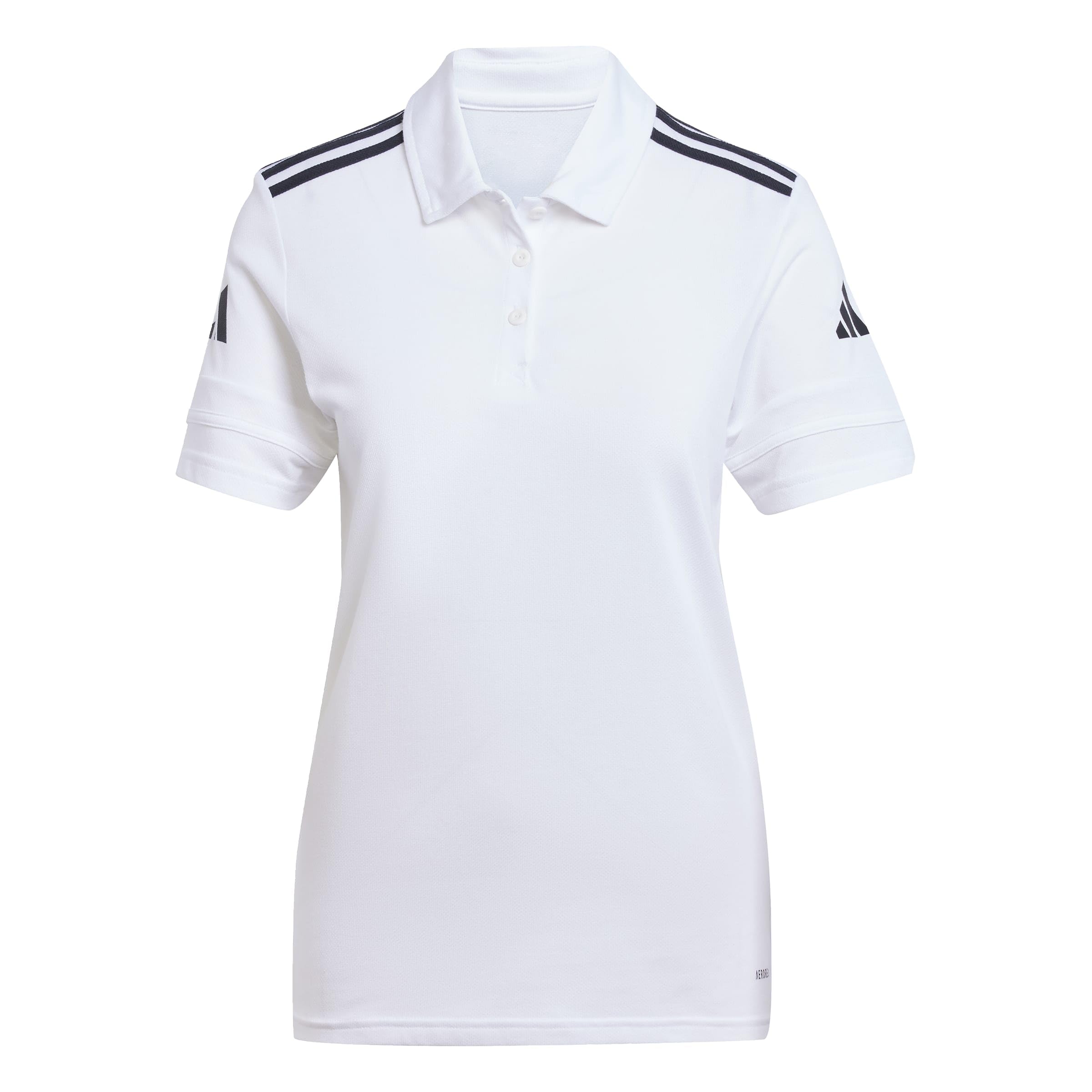 adidas Women's Squadra25 Cotton Polo Shirt, White/Black, L