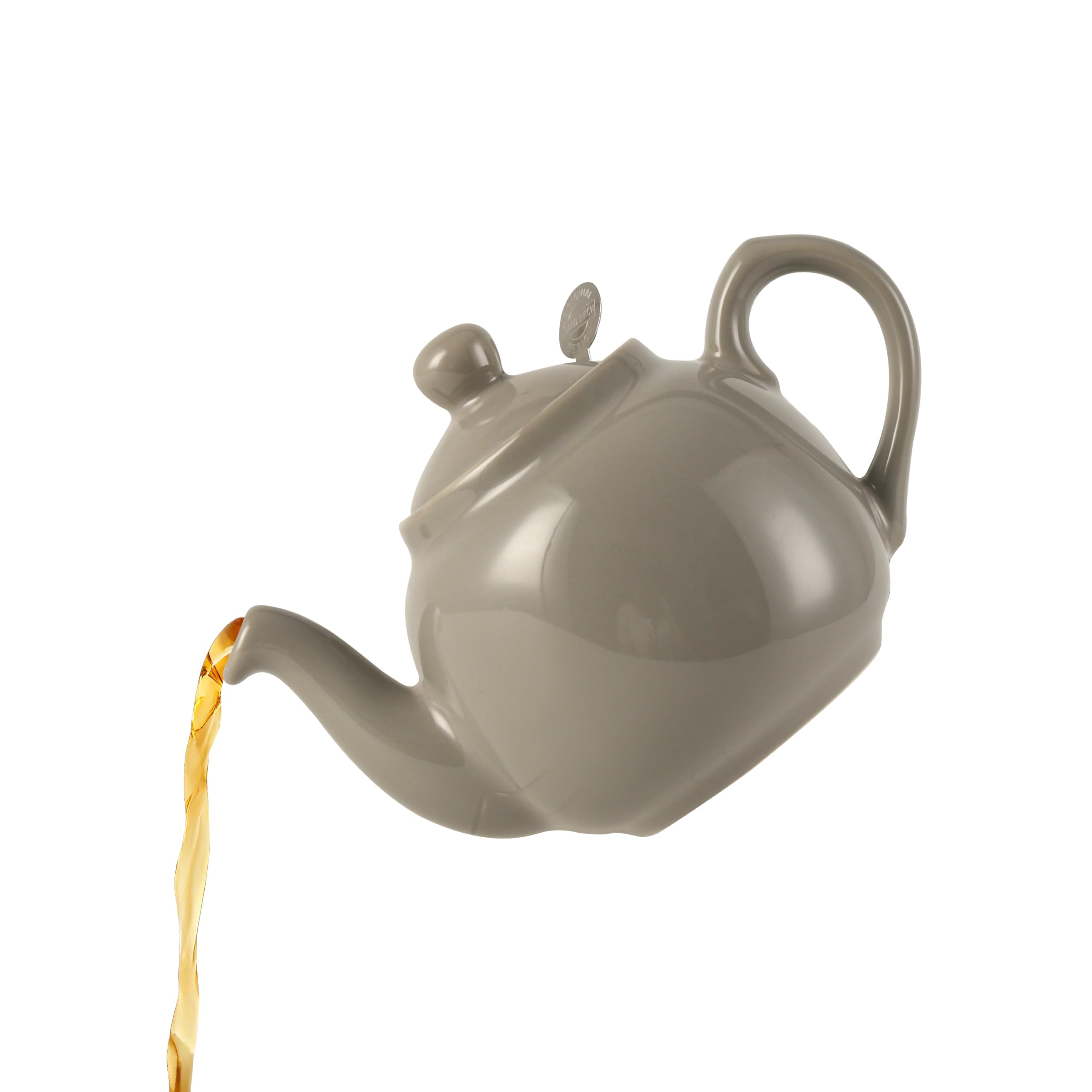 London Pottery Théière rustique avec infuseur, en céramique, gris, 2 tasses (600 ml)