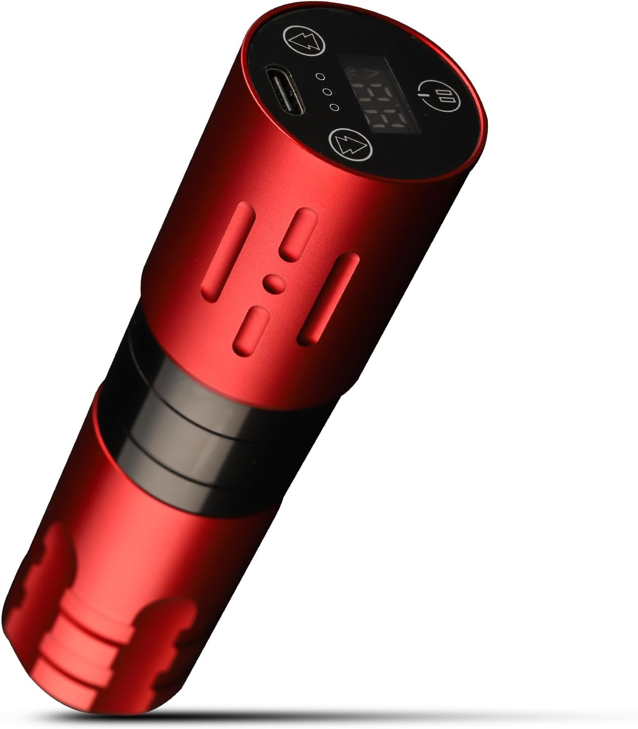 Machine Pen Wireless - TONBAO Red Wireless Machine Pen Wireless Battery LCD Display Rotary Machine 1900mAh 4.0mm Stroke