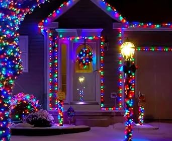 Coverzone 10 Metre Fişli RGB Led Işık Noel Yılbaşı Ağacı Işığı Led Ampül Çam Ağacı Balkon Merdiven Salon Yada Oda Süslemelerinde Kullanıma Uygun 220v Prizden Enerjisini Alır [Enerji Sınıfı A++]