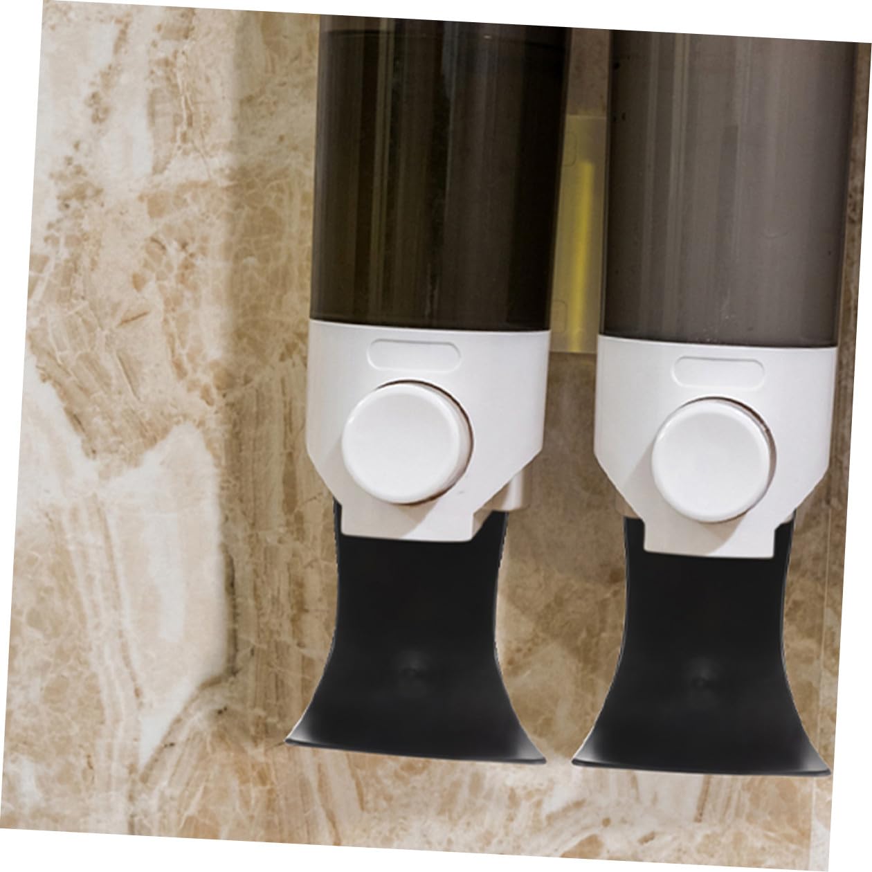 Vassoio Gocciolante Dispenser Sapone Nero 3 Pezzi in Plastica
