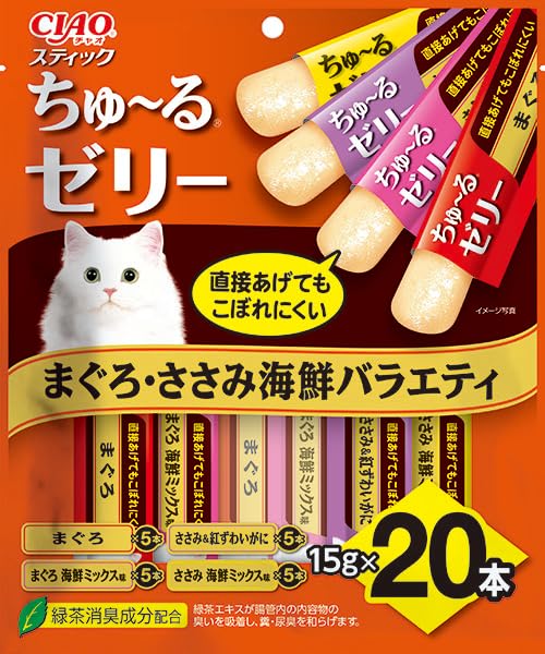 CIAOスティック ちゅ〜るゼリー バラエティ 40本×2袋 Amazon.co.jp: チャオ (CIAO) CIAOスティック まぐろ・ささみ