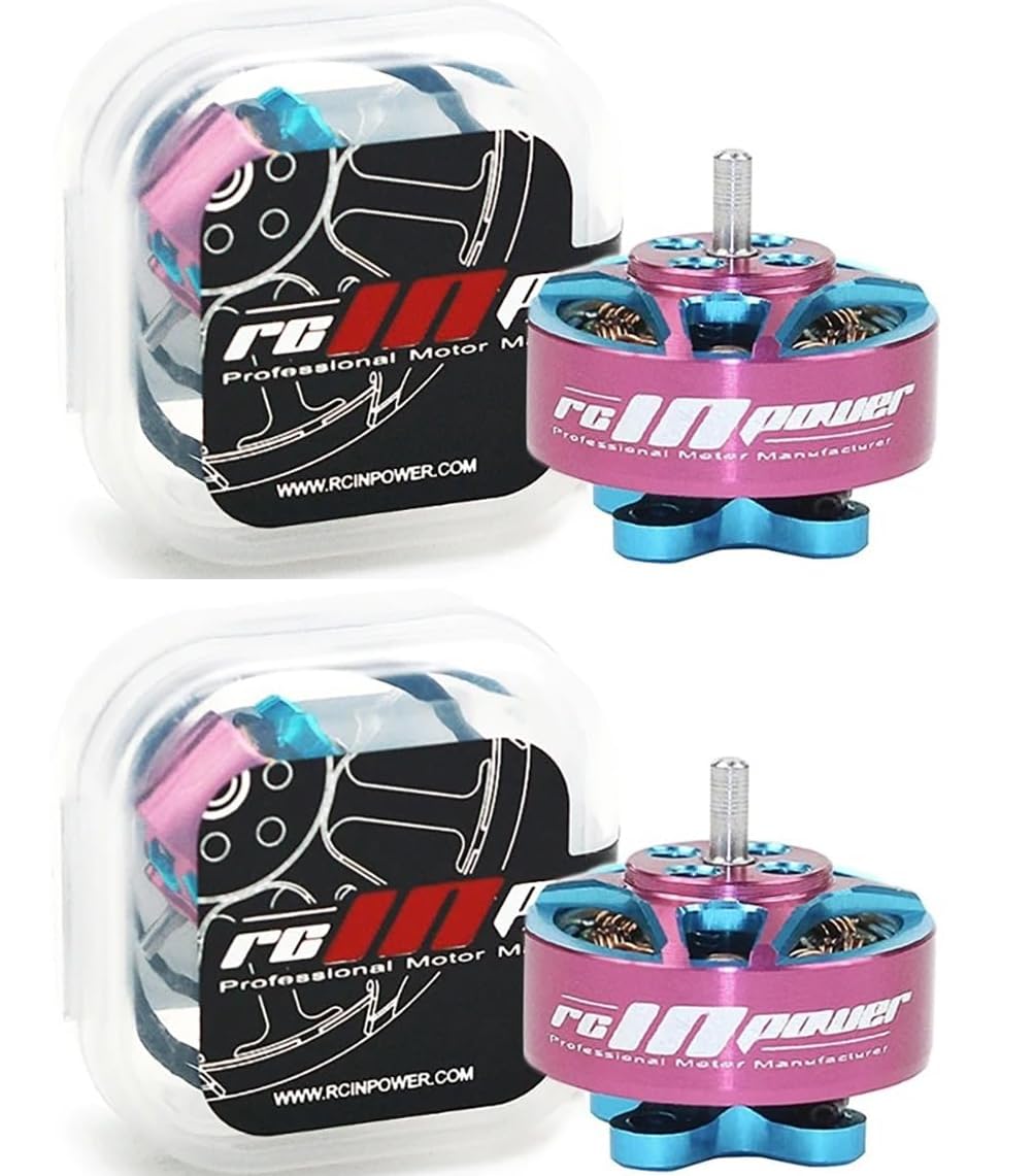 SPARKHOBBY RCINPower GTS V2 1204 5000KV Mini Brushless Motor 9N12P 1.5mm Shaft Blue Pink Suitable for 2~4S Battery 1.6~2.5 inch Propeller (4pcs 1204 5000KV)