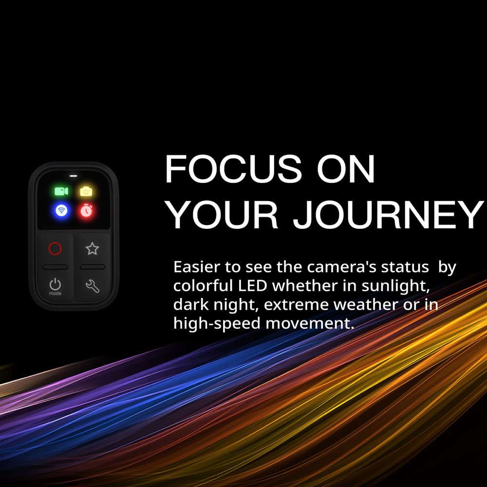 Bezprzewodowy inteligentny pilot zdalnego sterowania jako zamiennik do GoPro Hero 10/9/8/Max LED kolorowy ekran, wbudowany akumulator z paskiem na rękę do montażu na kiju, kabel ładowania USB