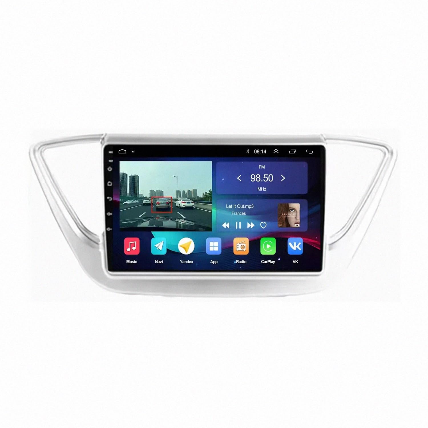 Radio coche 2 DIN con Android Auto inalámbrico y potente rendimiento de 4 núcleos 8
