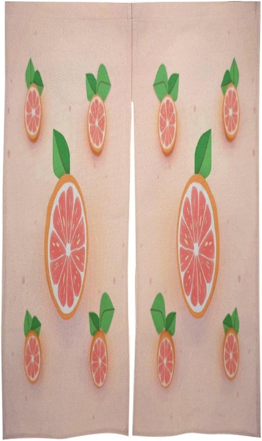 Cute Grapefruit Door Curtain Printed Doorway Noren Japanese Style Doorway Room Divider Curtains for Privacy Partition Divider Kitchen Home Decorations Wall Hanging