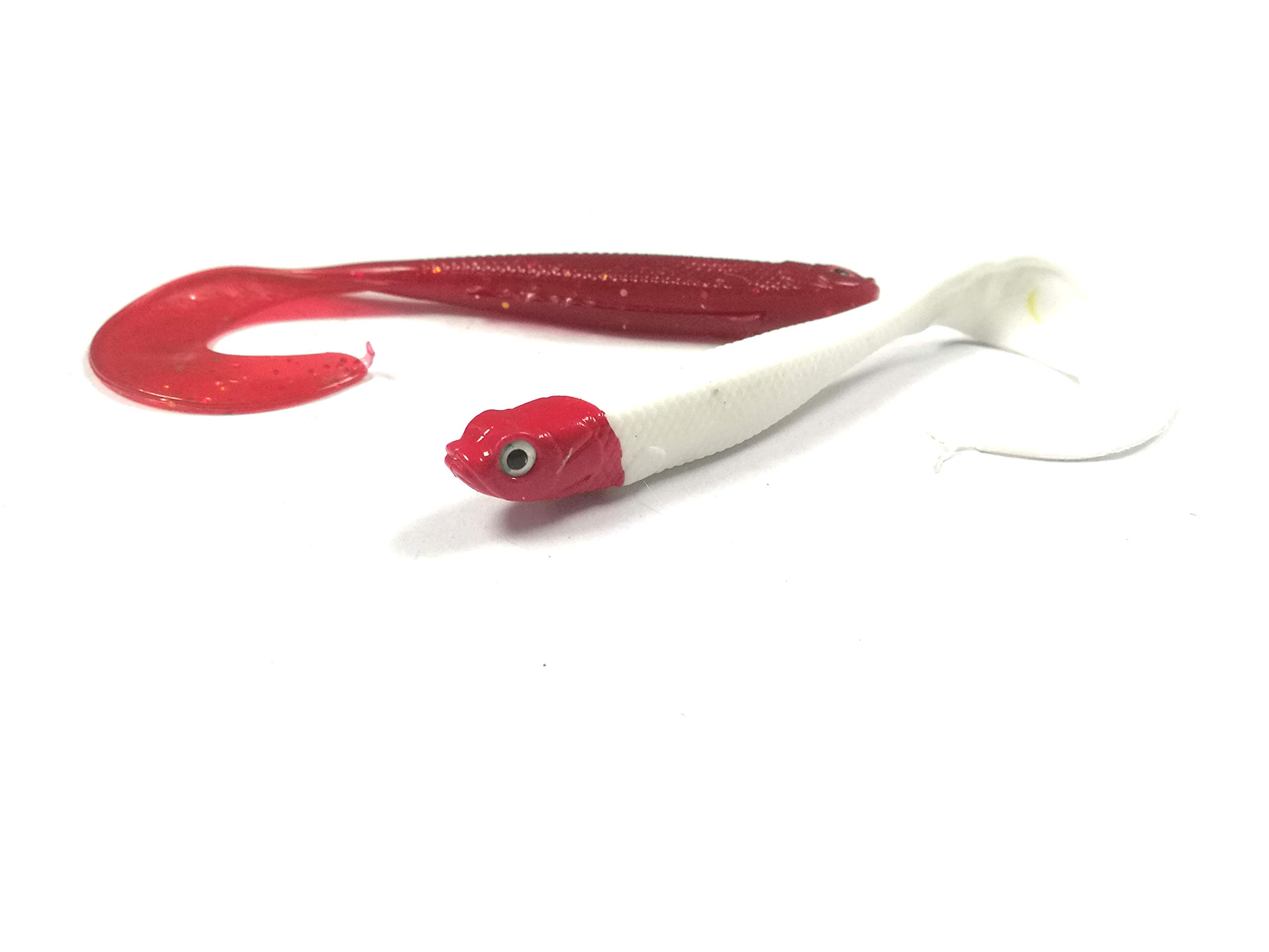 LENPABY 8PCS Soft Bait Sea Fish Lures Fishing T Tail 12cm 9g