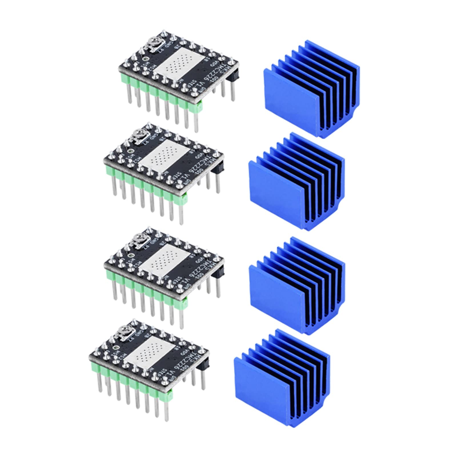 MKS TMC2226V1.0 Stepper Driver 3D Printer Motor Driver mit Heatsink - TMC 2226/2209 Engine Stepping Controller Module - UNF