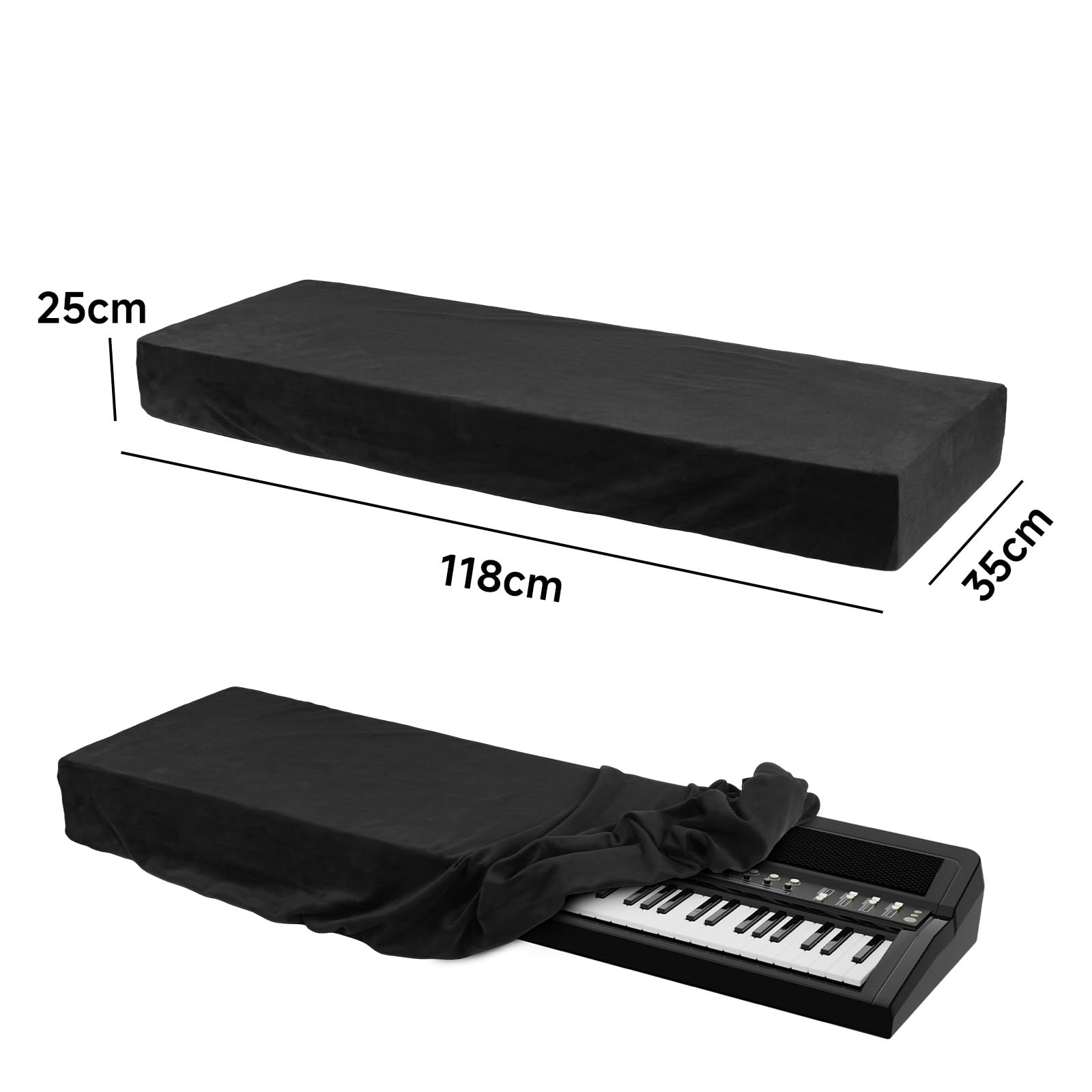 Staubschutz für Digitalpiano mit 88 Tasten, universelle weiche Spandex-Schutzhülle mit verstellbarem Gummizug und Aufbewahrungstasche, ultraweicher Stoff, Klavierabdeckung Zubehör