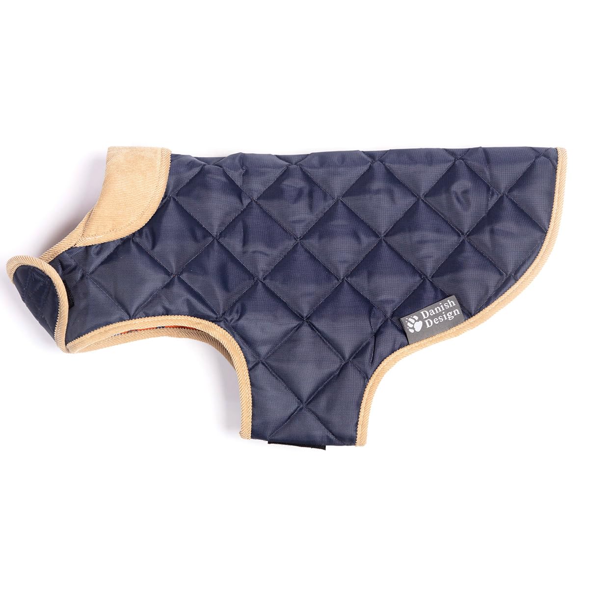 Danish Design Navy Diamond Quilt Shower Proof Thermal Lined Dog/Puppy Coat 12 Inch 30 cm, Navy Blue