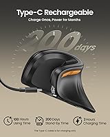 Vista 4 de ProtoArc Ratón ergonómico, EM11 NL Bluetooth recargable inalámbrico vertical, conectividad para 3 dispositivos múltiples para ordenador/PC/portátil