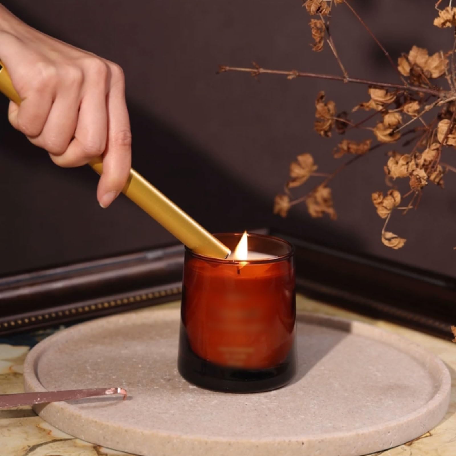 Exquisito Velas de vidrio hechas con cera de soja y aceites esenciales, vela de aromaterapia reutilizable, de larga duración, perfumadas for el hogar meloso