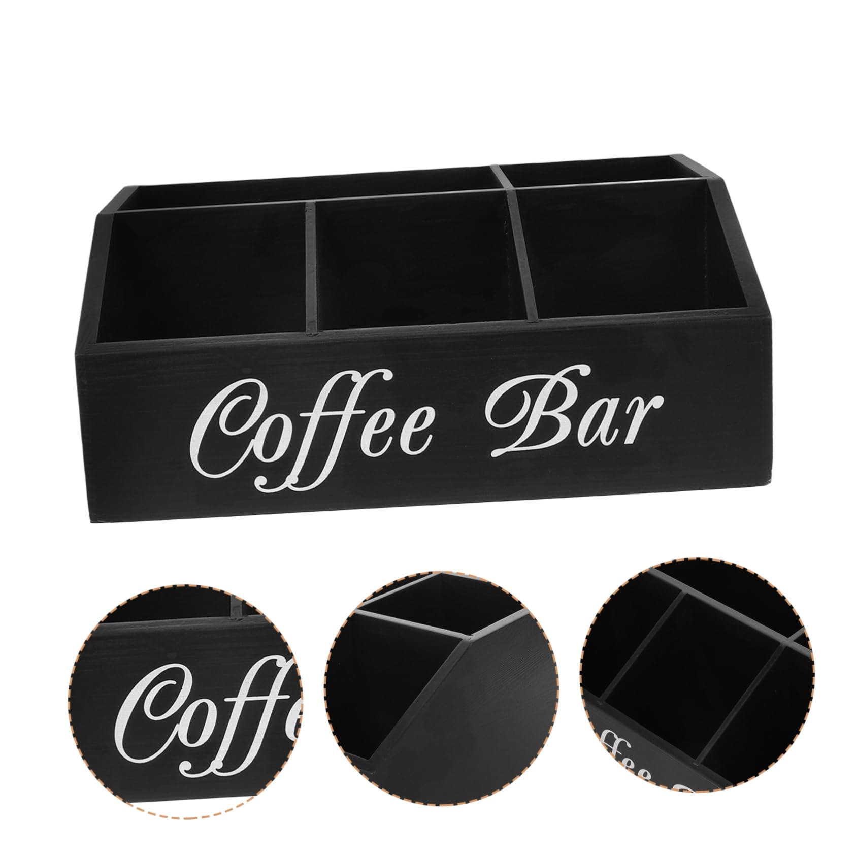 MAGICLULU Kaffeestation Organizer Aus Holz Kaffeebar Aufbewahrungsbox Multifunktionale Organizer Für Arbeitsplatte Kaffee Und Tee Zubehör Stellplatz-system Für Kaffeewerkzeuge