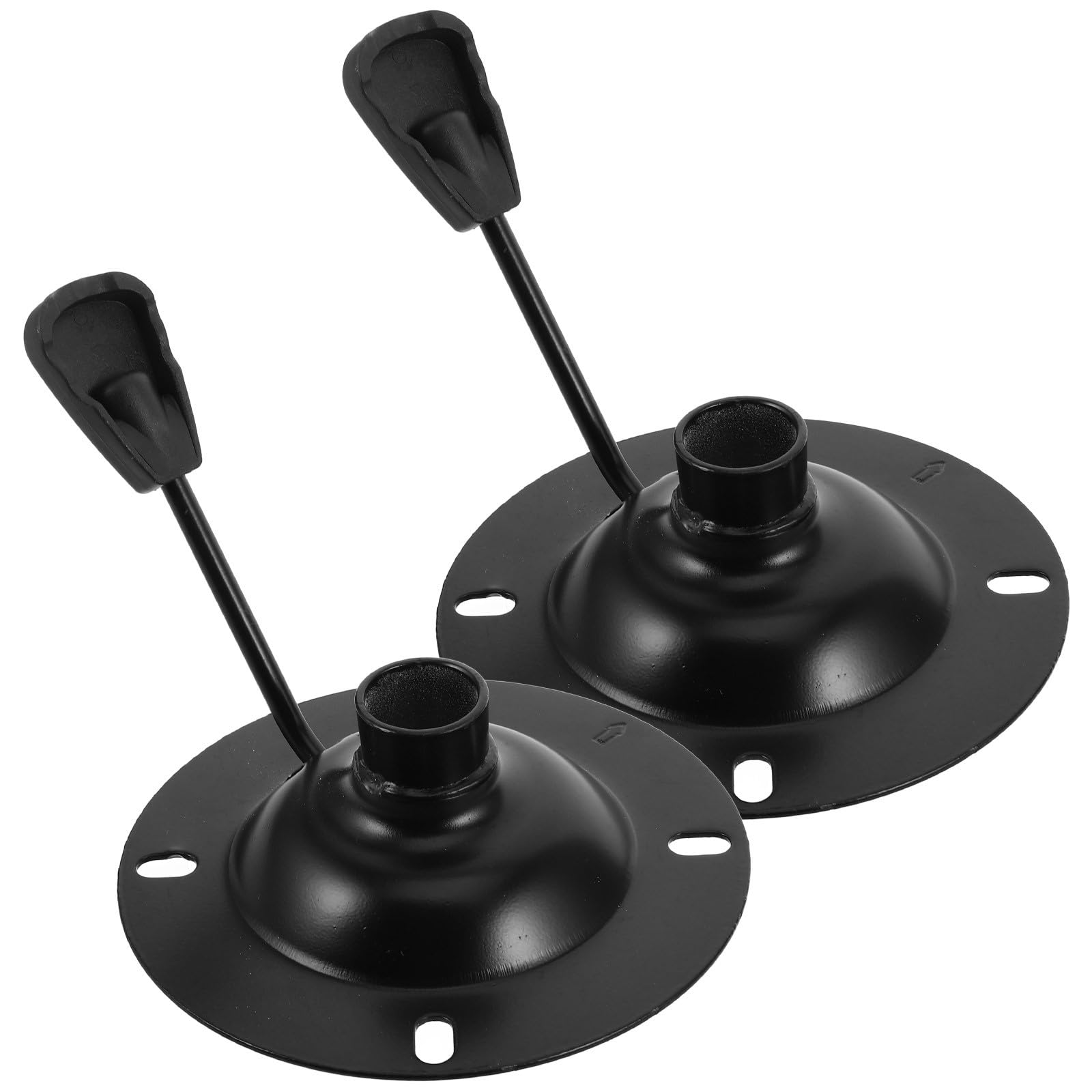 Piètement de chaise de bureau BETOOKY en fer noir avec plaque pivotante 2 pièces
