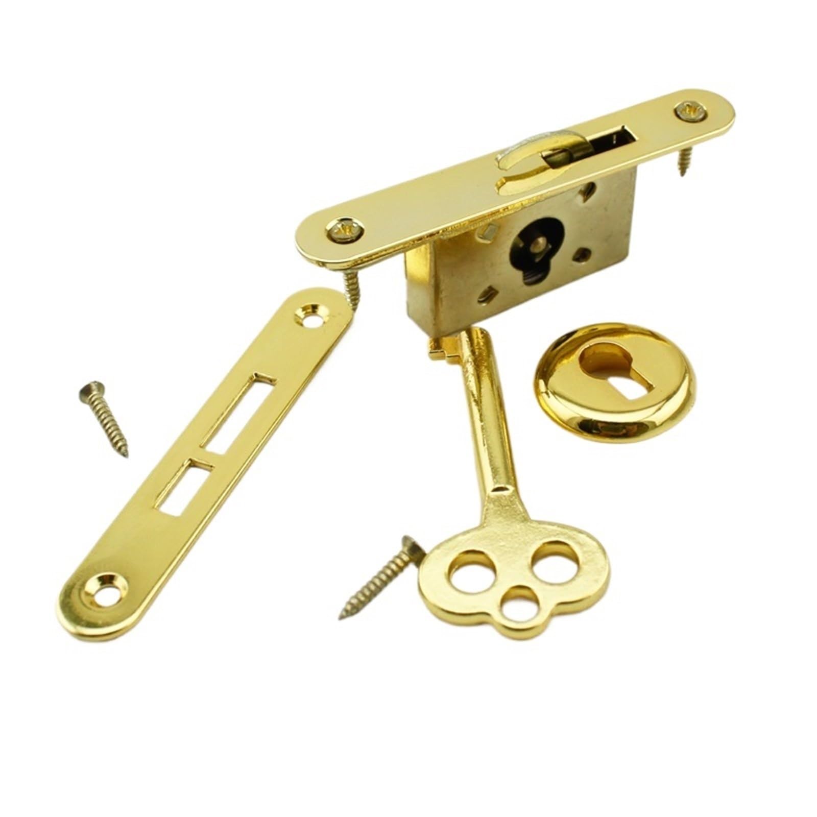 Serrure boîte en bois antique W-018-D avec vis pour la restauration de coffrets, lot de 10 pièces