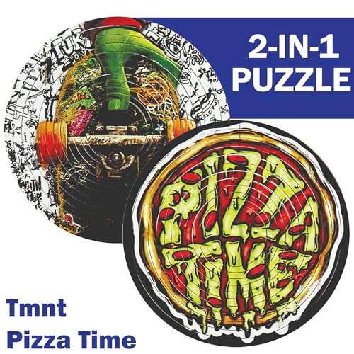 Spin Flip Puzzle: TMNT Pizza Time, 12 Rings, 3D Puzzle, Challenging, Fun, Interactive Brain Teaser for Kids and Adults, Stimulates Creativity