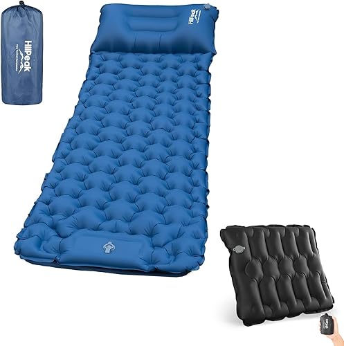 HiiPeak Colchoneta inflable ultraligera con bomba de pie integrada, colchón de aire de camping compacto y duradero impermeable para camping,