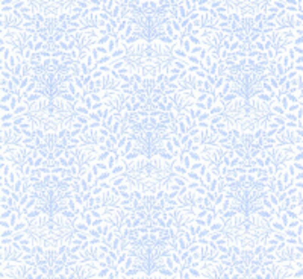 Melody Jane Dolls House William Morris Design Acorns Miniature Print 1:24 Wallpaper Blue