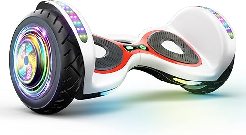 Miniatura 1 de Aeropatineta para niños de 6 a 12 años, con altavoz Bluetooth integrado y ruedas de luces coloridas de 10 pulgadas, certificado de seguridad, regalo