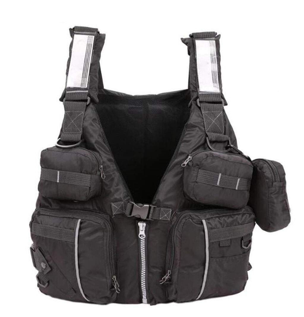 Chaleco de Pesca con Mosca Chaqueta de Bolsillo Al Aire Libre Chaleco de Red de Secado rápido Chaleco de Pesca de Ocio al Aire Libre Fotografía de Viaje Chaleco Negro Hombres y Mujeres