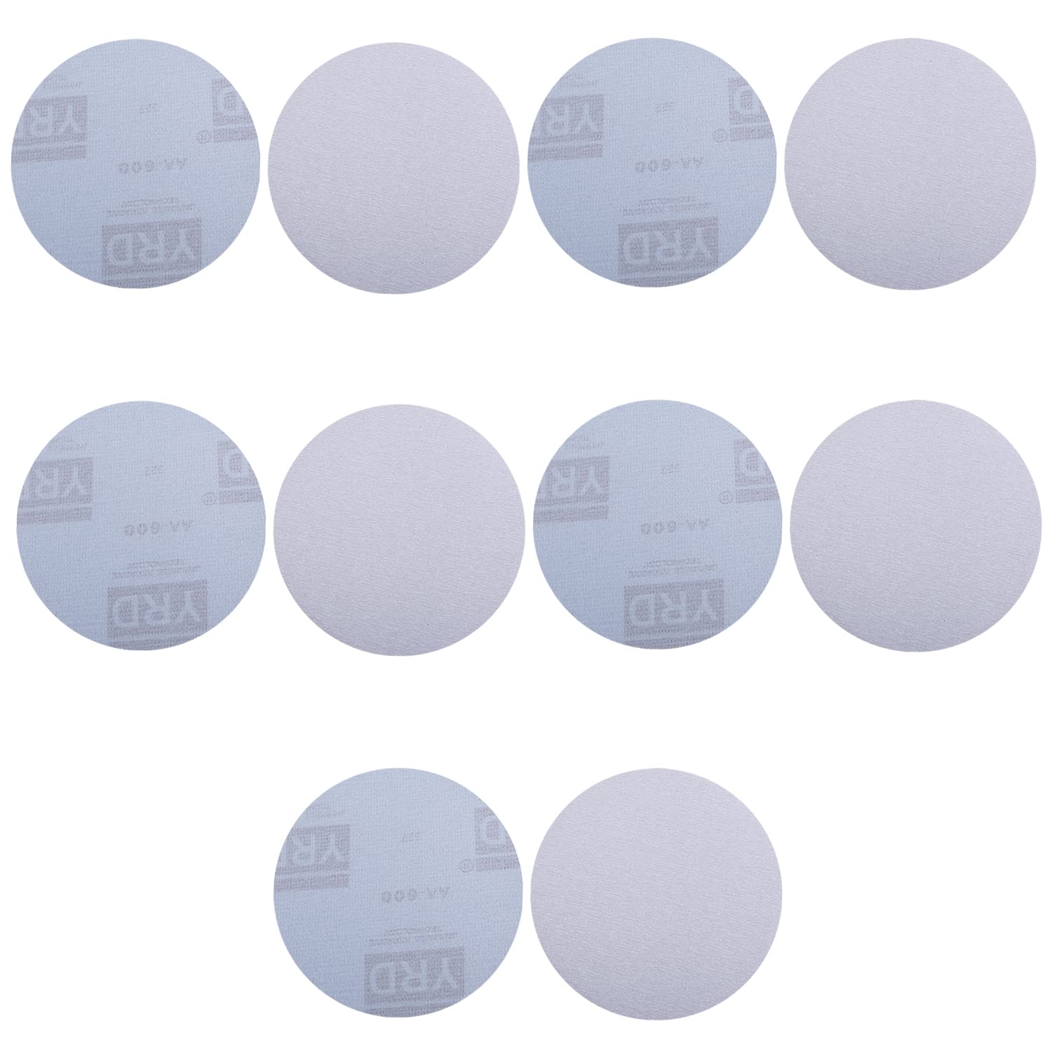 Auniwaig 6-Inch Hook and Loop Sanding Discs,600 Grits Aluminum Oxide Flocking Sandpaper for Car Surface Coating,Silicon Bottom,Wood,Stone,Metal 10pcs