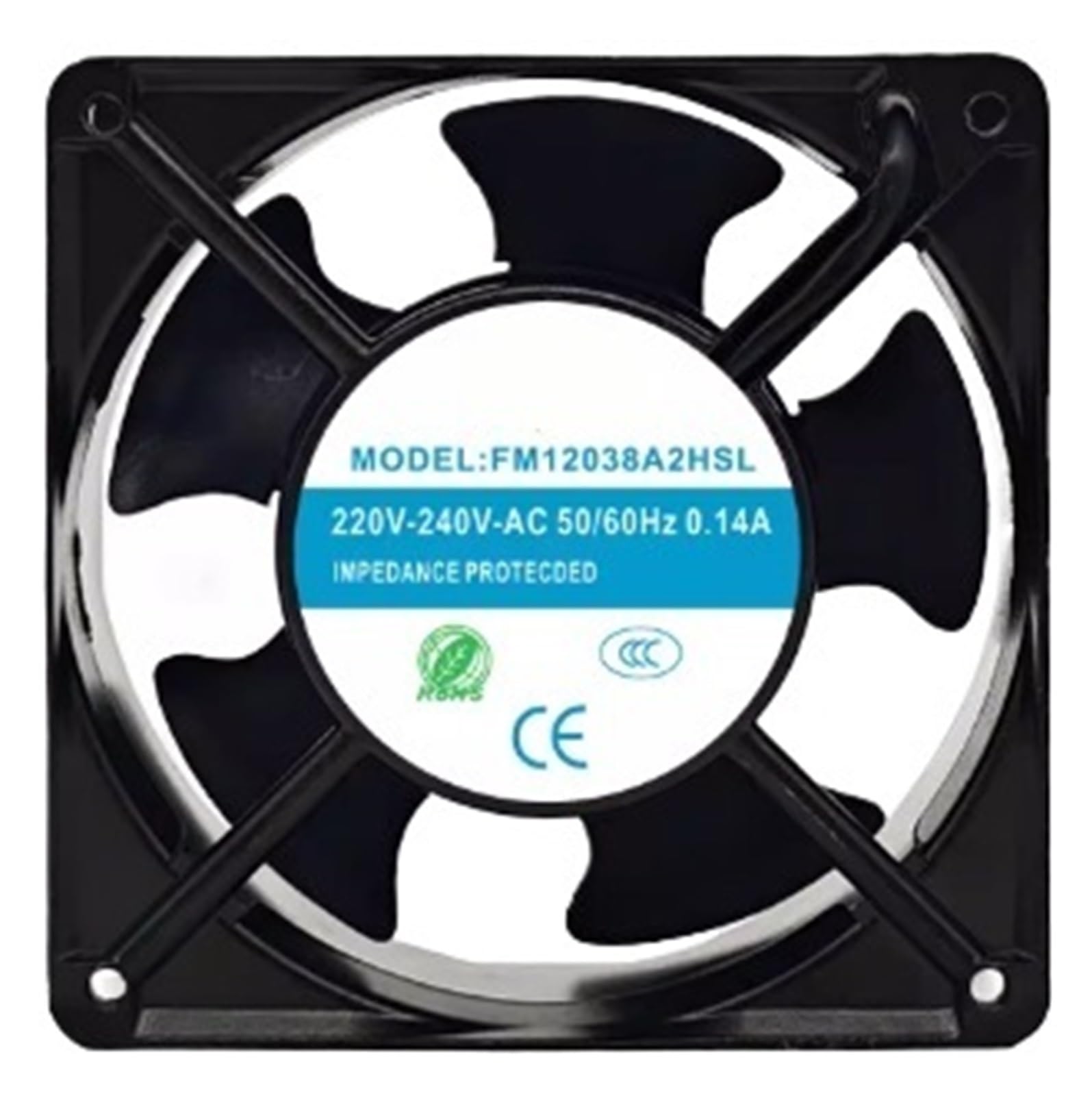 LZIKKGKI FM12038A2HSL 12038 12CM 120 * 120 * 38mm AC 220V 240V 0.14A 2-Pin Cooling Fan