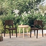 CKioict Juego de sillas de comedor para terraza, balcón, 2 unidades, polipropileno moca, adecuado para jardín, terraza y balcón