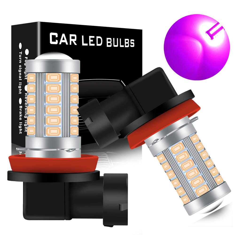 KaiDengZhe Super Bright Pink H11/H8 Fog Light Bulbs DRL 5730 33-SMD 12V Daytime Running Lights Fog Lamp Driving DRL LED Lights Bulbs Replacement for Cars,Truckss