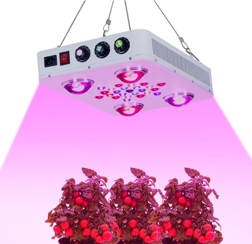 Full Spectrum LED Grow Light with Dimmers, Correct Spectrum LED Plant Light for Indoor Plants,Such as Hydroponic Greenhouse Vegetables,Fruits,Flowers and Herbs - High Yield (900)